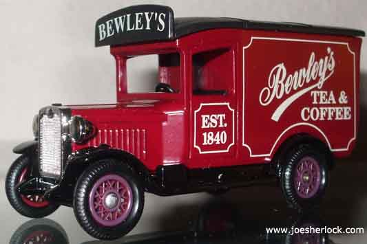 I still have a Lledo diecast model of a Bewley's Model A delivery truck 